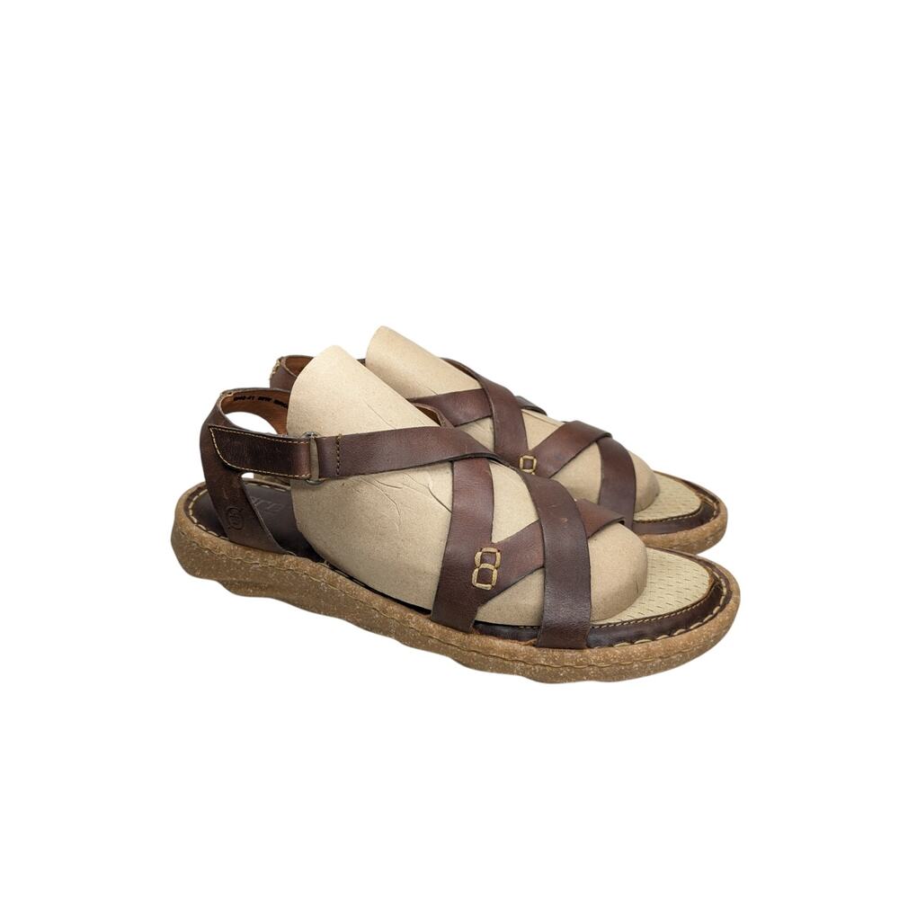 Born Trinidad Sport Sandals Womens 10/40-41 Brown Leather Strappy Outdoors